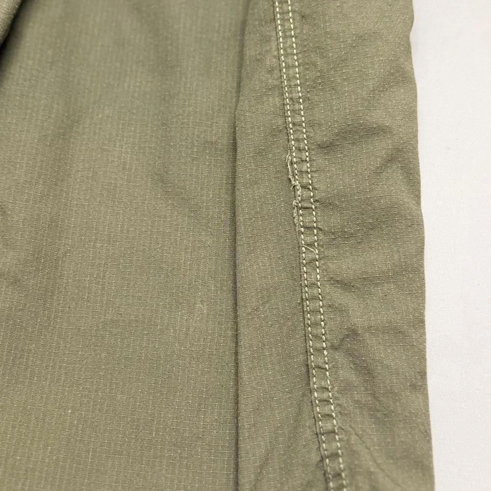 American Rag Olive Green Hooded Button Up Shirt Jacket Size M Cotton
